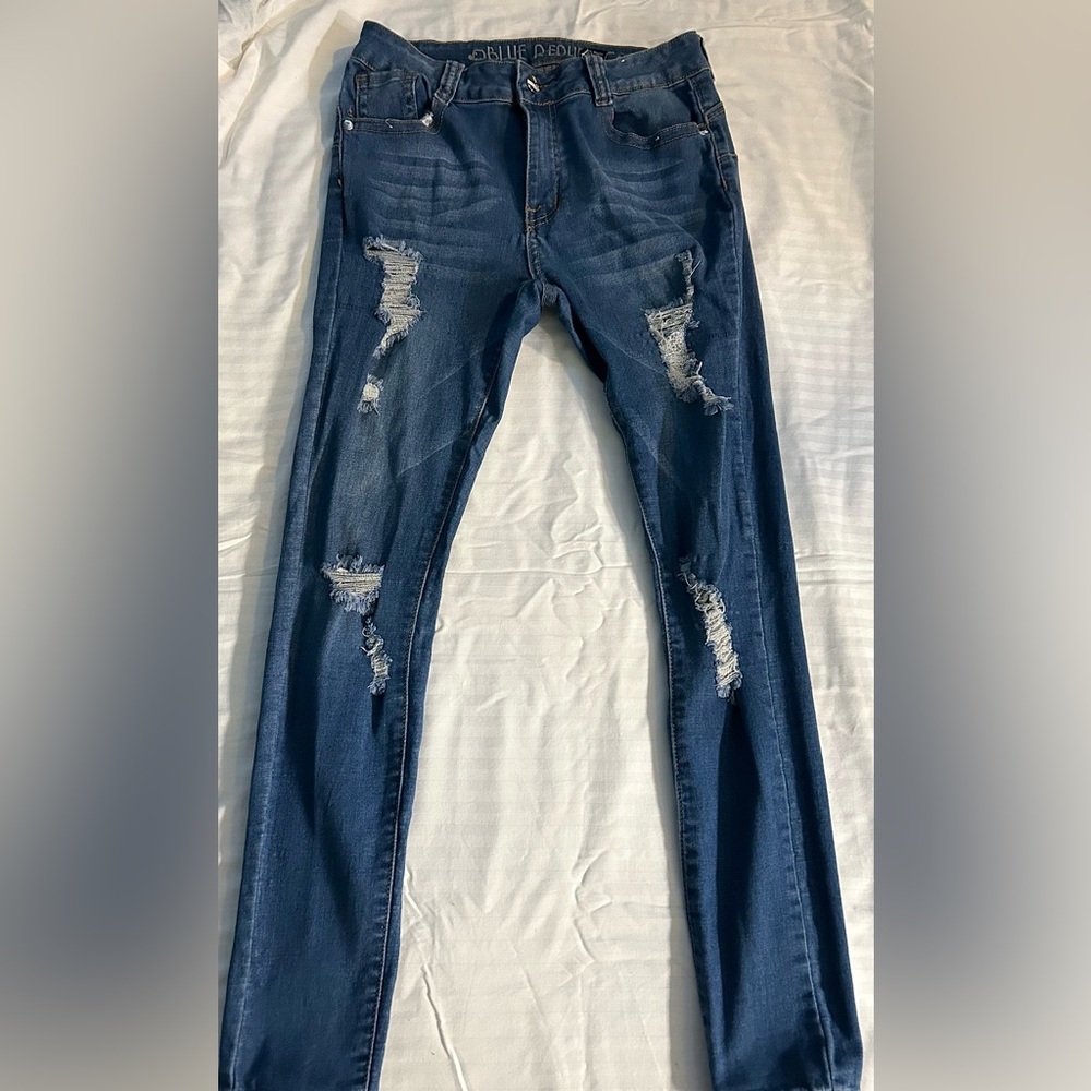 Dark Blue Ripped Jeans